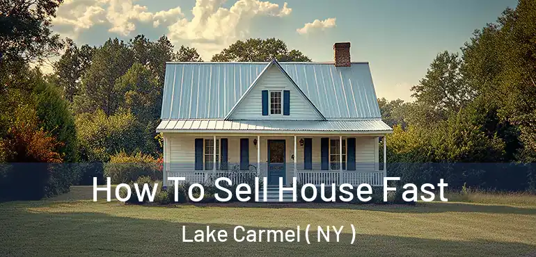  How To Sell House Fast Lake Carmel ( NY )