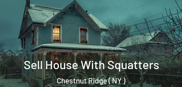  Sell House With Squatters Chestnut Ridge ( NY )